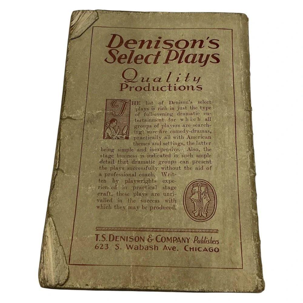 1931 The Red-Headed Stepchild Charles George Denison's Select‎ Plays Script Vtg